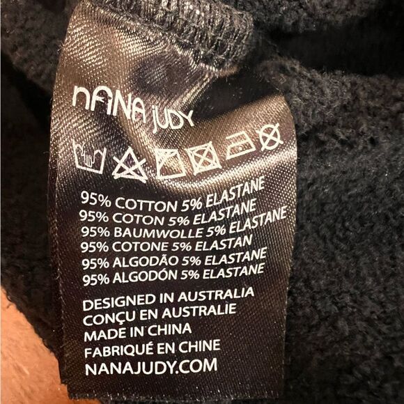 nANA Judy Biker Sleeve Sweatshirt Black Cotton Blend Men’s M Moto Streetwear - Picture 8 of 9